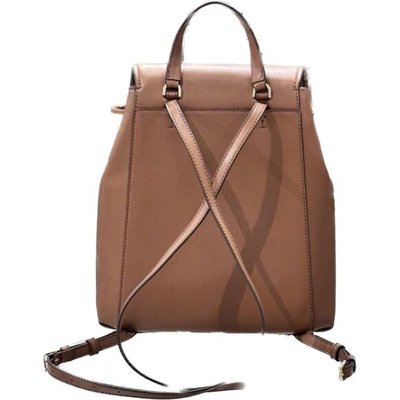 Michael Kors backpack phoebe medium flap drawstring MK signature Vanilla - Picture 3 of 7